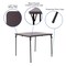 Emma and Oliver 2.83-Foot Square Bi-Fold Plastic Folding Table with Carrying Handle